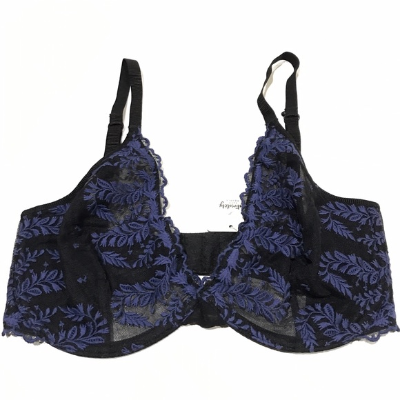 NWT FP 32DD Navy Crimson Clover Underwire Bra - Picture 2 of 6